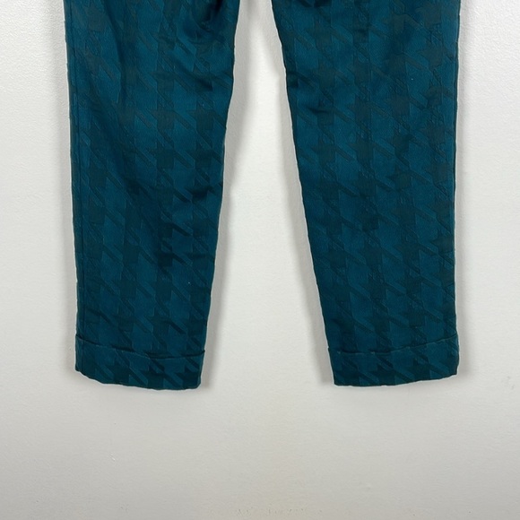 Ann Taylor The Ankle High Rise Pants Womens 4 Faux Cuff Hem 2 Pocket Textured - Picture 6 of 10